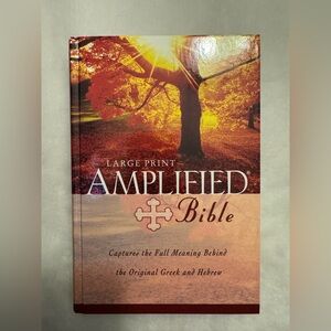 Amplified Bible Large Print Bible  Hardcover 1987 Zondervan hardcover NEW!